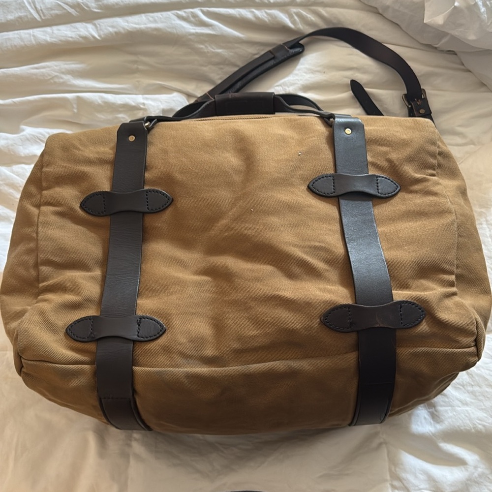 Filson medium tan twill duffle - Picture 6 of 10